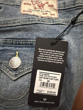JOEY MID RISE FLARE JEAN SN Flap‎ - size 26 New with tags